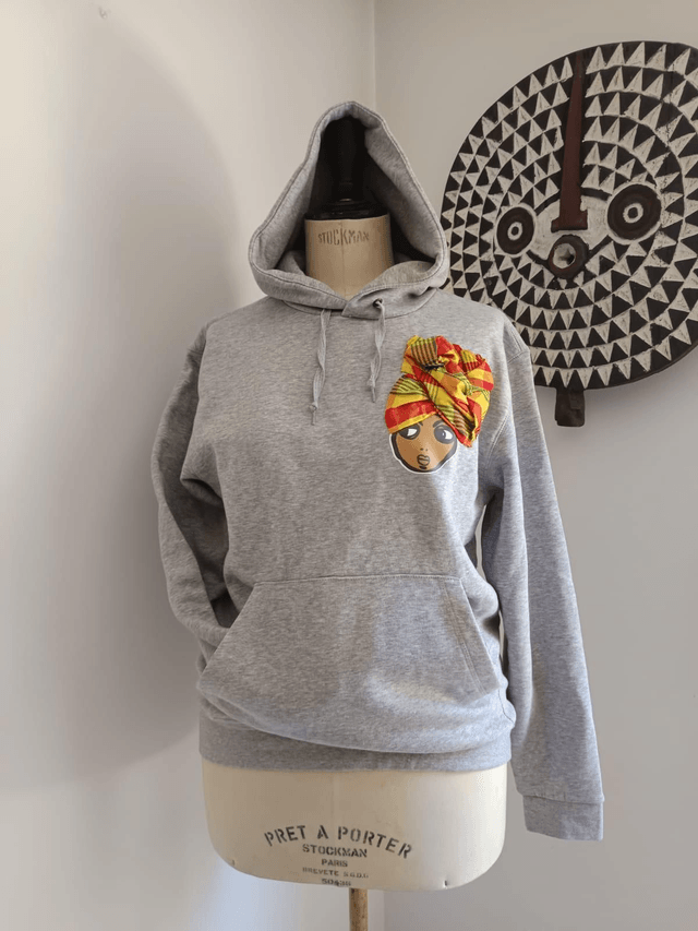 Sweat gris POUPETTE KREOL Jaune