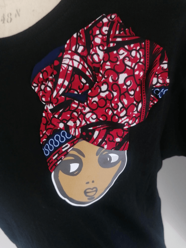 T-shirt POUPETTE Afro💖 bordeaux 