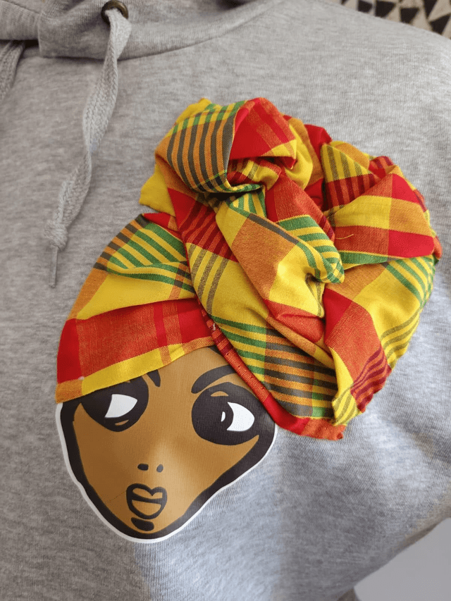 Sweat gris POUPETTE KREOL Jaune